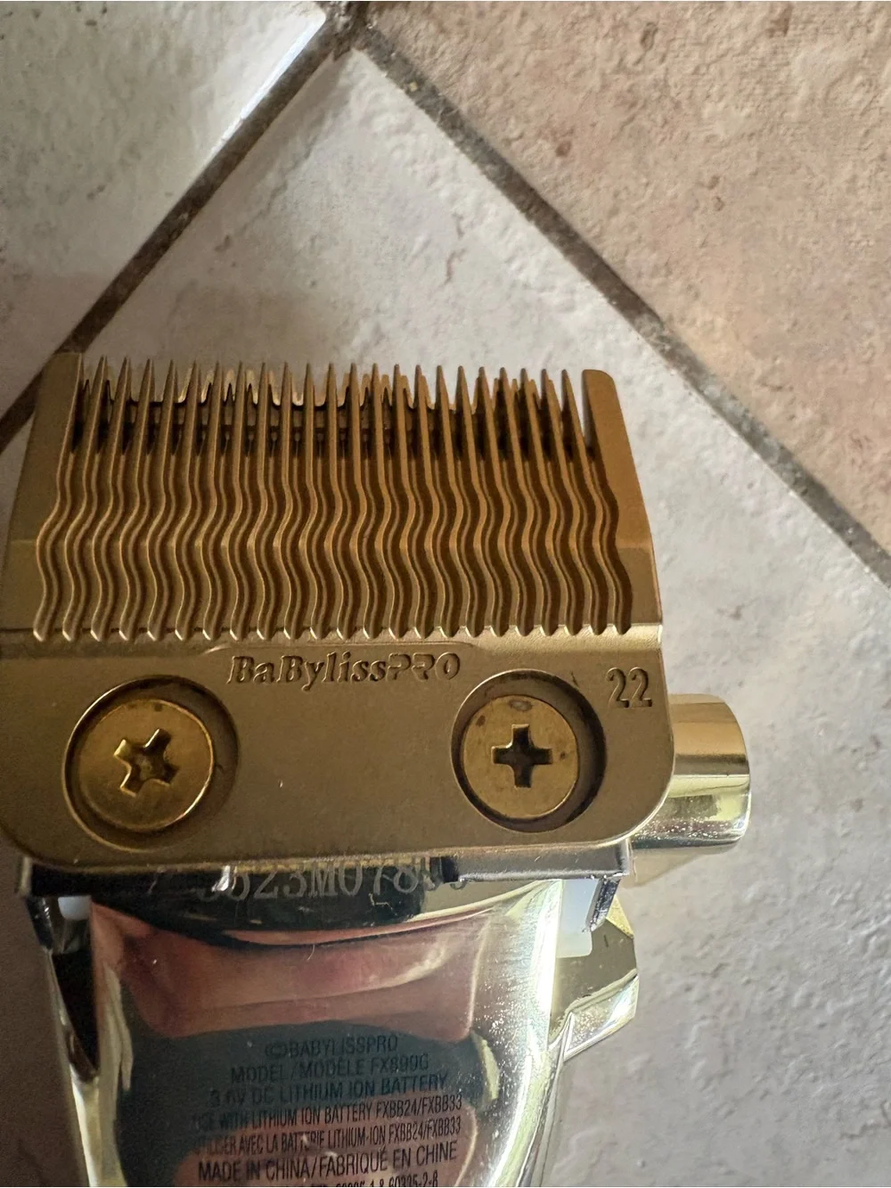 BaBylissPRO GoldFX FXONE Professional Cord/Cordless Clippers #FX899G